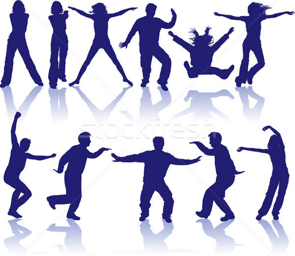 Vector silhouettes man and women Stock photo © -TAlex-