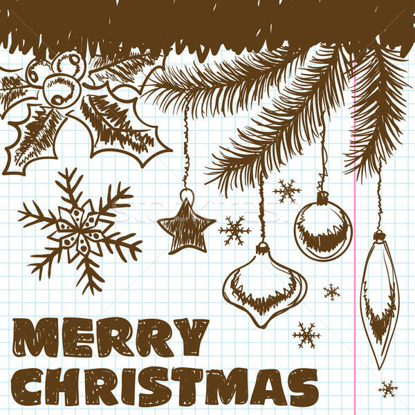 Christmas doodles Stock photo © -TAlex-