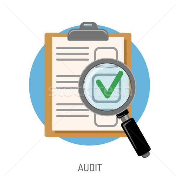 Audit and Test Flat Icon Set Stock photo © -TAlex-