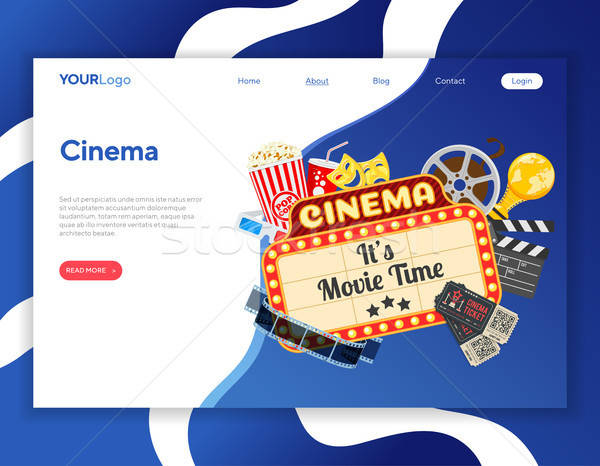 Cine película tiempo web iconos transparente Foto stock © -TAlex-
