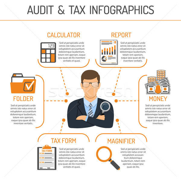 Auditing, Tax process, Accounting Infographics Stock photo © -TAlex-