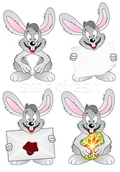 Set Easter Rabbit Stock photo © -TAlex-