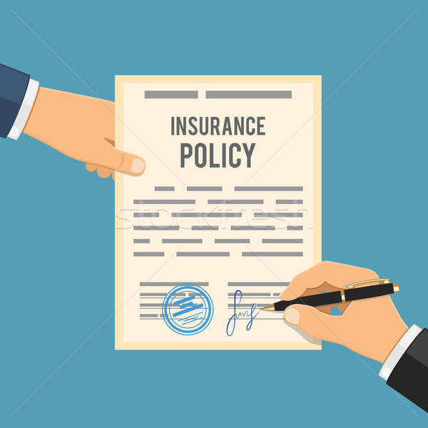 Man signs insurance policy Stock photo © -TAlex-