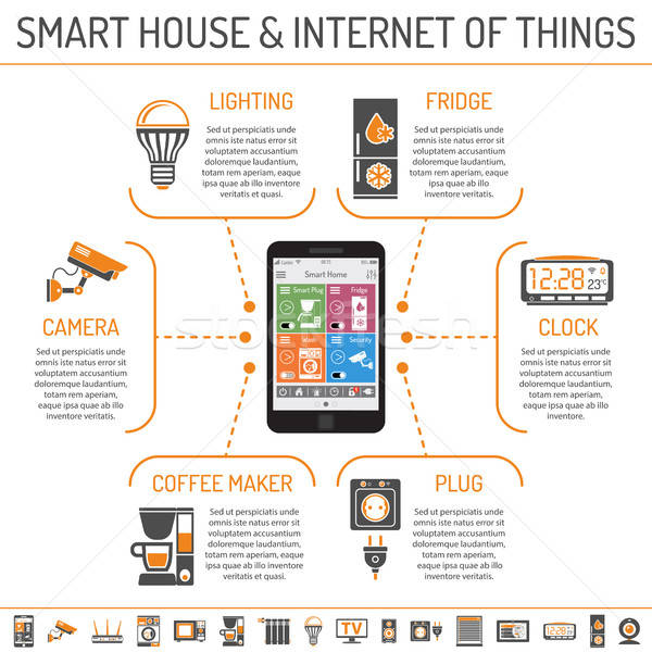 Smart House and internet of things infographics Stock photo © -TAlex-