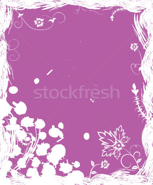 Grunge fleur design illustration art [[stock_photo]] © -TAlex-