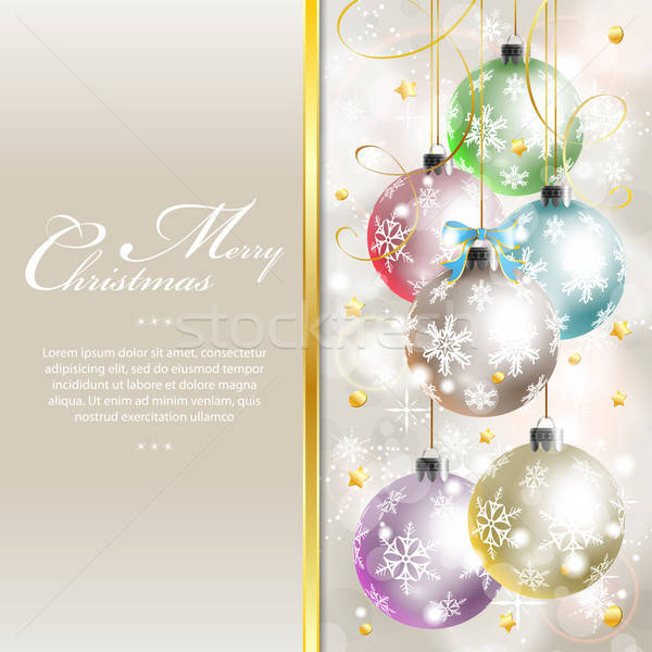 Christmas sneeuwvlokken snuisterij element ontwerp achtergrond Stockfoto © -TAlex-