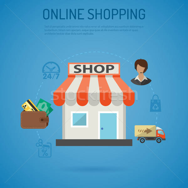 Internet Shopping Poster Stock photo © -TAlex-