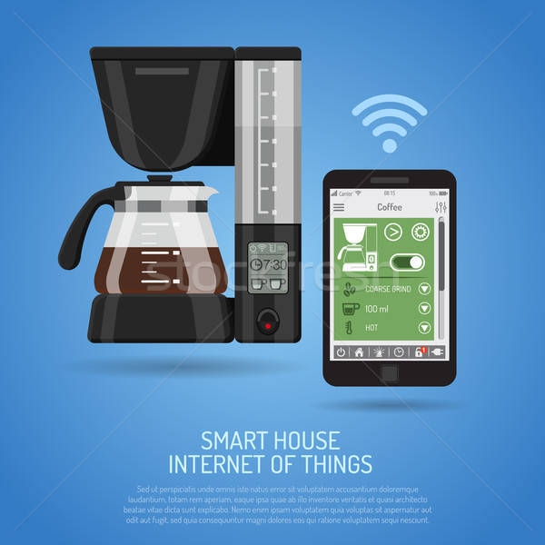 Foto d'archivio: Smart · casa · internet · cose · smartphone · home