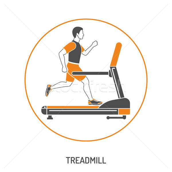 Runner on Treadmill Concept Stock photo © -TAlex-