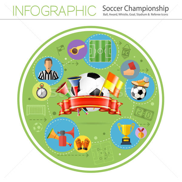 Foto stock: Futebol · infográficos · futebol · realista · 3D · estilo