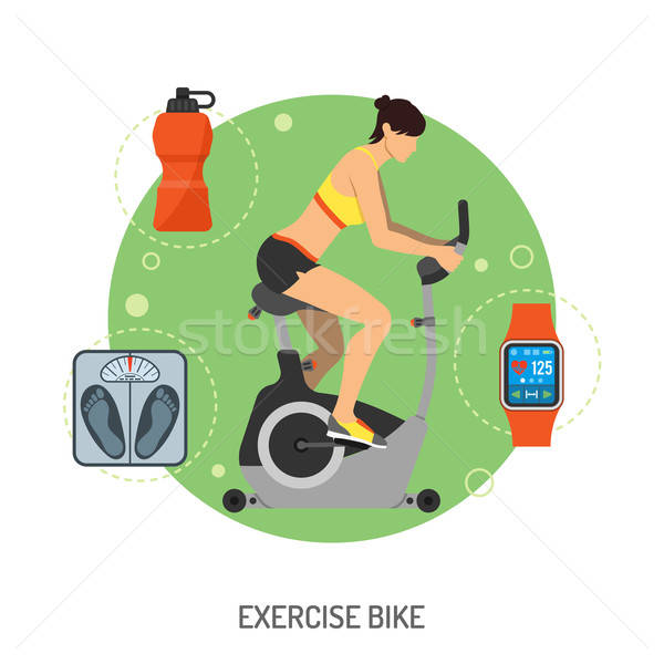 Exercise Bike and Fitness Concept Stock photo © -TAlex-