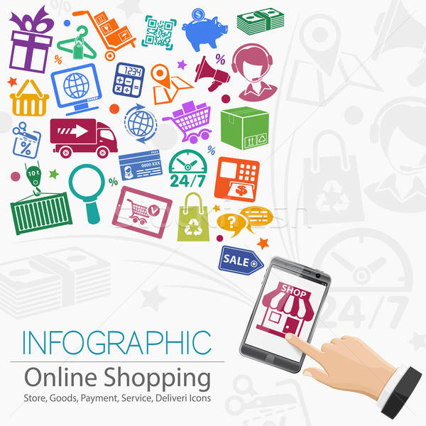 Internet Shopping Infographic Stock photo © -TAlex-