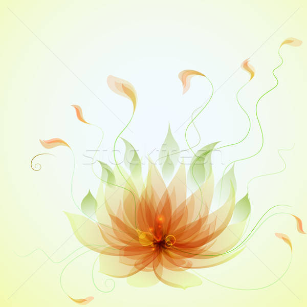 Abstract vector yellow lotus flower Stock photo © 0mela