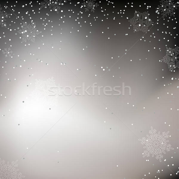 черно белые Рождества снега природы дизайна силуэта Сток-фото © 0mela