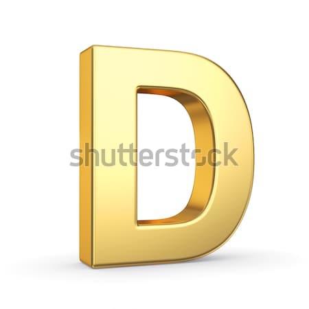 Dourado carta branco 3D isolado Foto stock © 123dartist