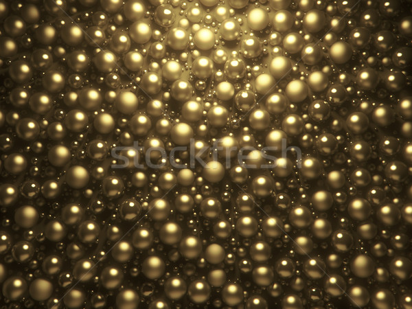 3D dourado pérolas abstrato brilhante beleza Foto stock © 123dartist