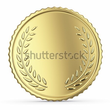 Dourado medalha tornar isolado fundo Foto stock © 123dartist
