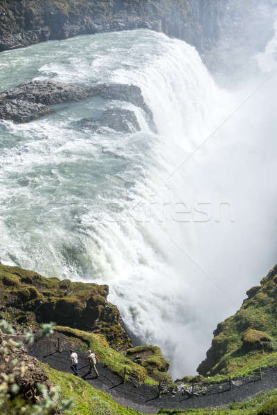 Verticaal water wolken gras berg Stockfoto © 1Tomm