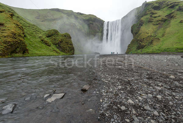 Waterval zuiden IJsland mooie water voorjaar Stockfoto © 1Tomm