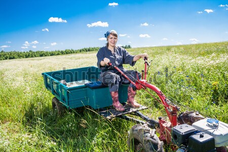 woman controls the tiller  Stock photo © 26kot