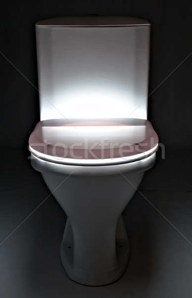 Stock foto: Toilette · weiß · isoliert · schwarz · home · Hintergrund