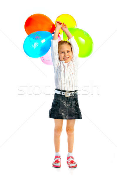 girlie with air ball Stock photo © 26kot