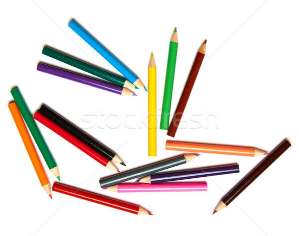 [[stock_photo]]: Couleur · crayons · photos · cadre · art