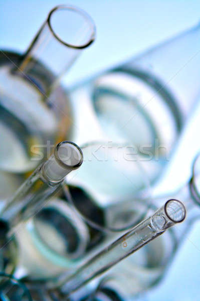 Laborator intoarce albastru medical tehnologie spital Imagine de stoc © 26kot