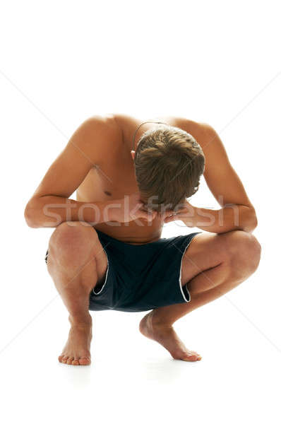 Man shorts geïsoleerd witte sport model Stockfoto © 26kot