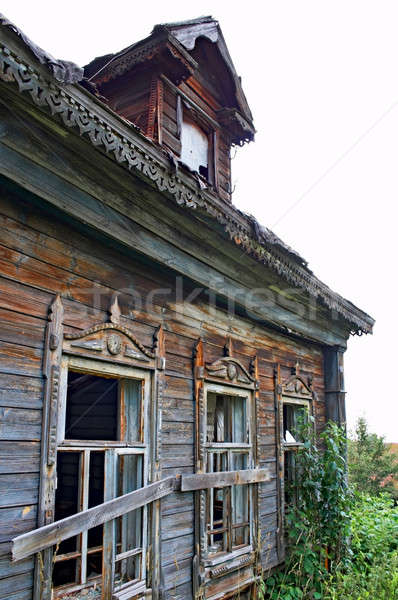 Elhagyatott ház öreg orosz falu épület Stock fotó © 26kot