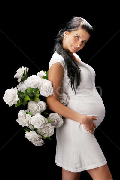 孕 玫瑰 黑色 家庭 身體 母親 商業照片 © 26kot