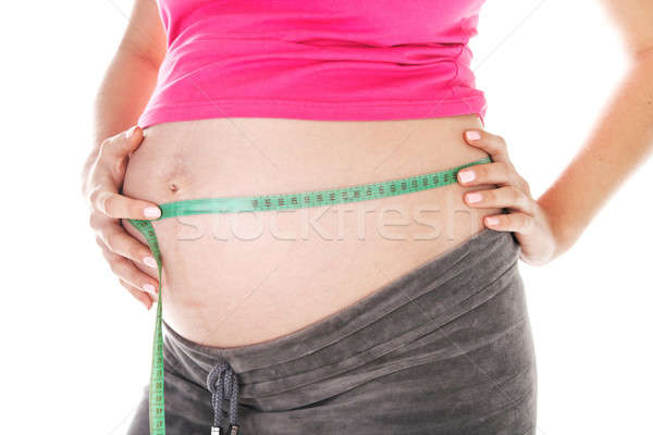 Mujer embarazada mujeres belleza madre vida blanco Foto stock © 26kot
