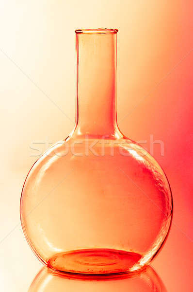 Labor Kolben Glas isoliert orange Wissenschaft Stock foto © 26kot
