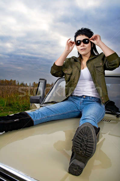woman with machine Stock photo © 26kot