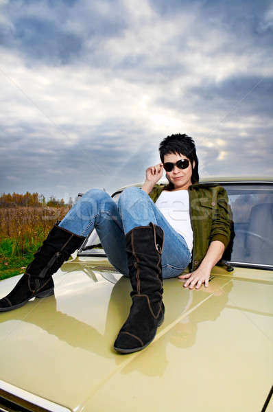 woman with car Stock photo © 26kot