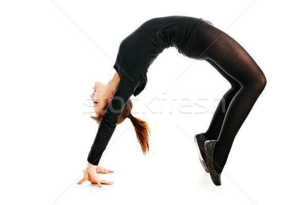 Gimnastyk odizolowany biały moda tle piękna Zdjęcia stock © 26kot