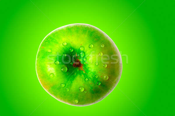 Сток-фото: яблоко · падение · воды · зеленый · природы · фрукты