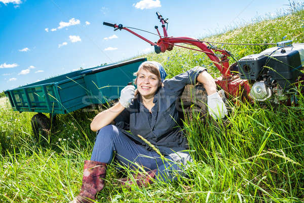 woman controls the tiller  Stock photo © 26kot