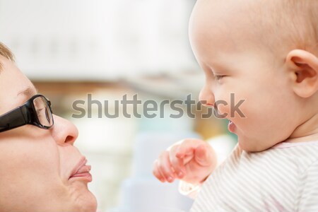 Mãe criança feliz bebê óculos meninas Foto stock © 26kot