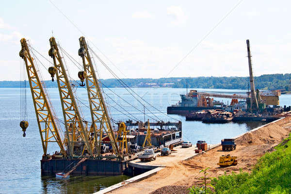 Kai Arbeit Handel Port Fluss Business Stock foto © 26kot