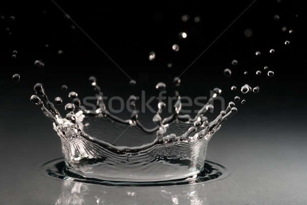 Cseppek víz zseniális átlátszó fekete absztrakt Stock fotó © 26kot