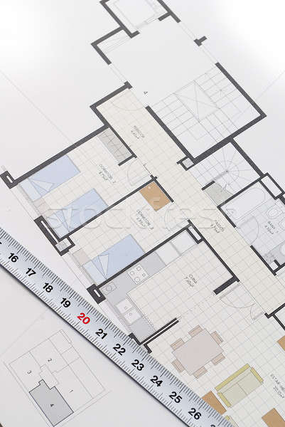 Architectural plan for building a house Stock photo © 2Design