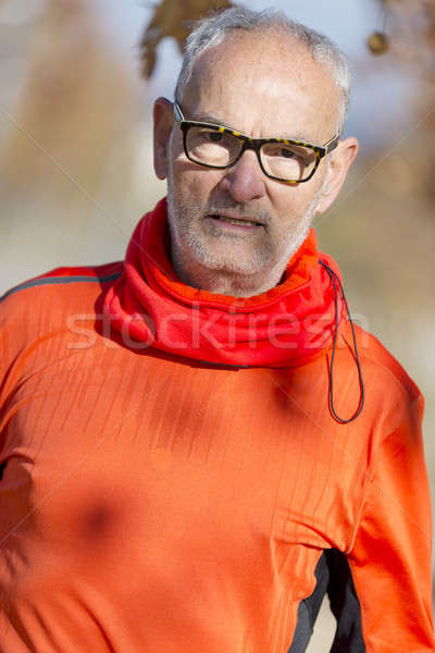 Starszy runner na zewnątrz słoneczny jesienią Zdjęcia stock © 2Design