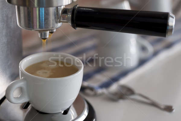 Professional coffee machine making espresso at home Stock photo © 2Design