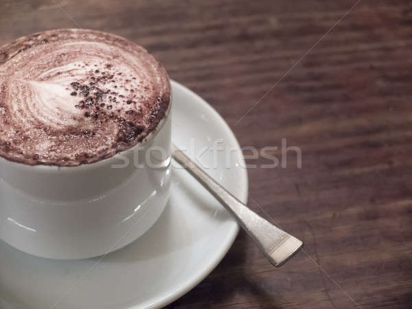 カップ コーヒー 木製のテーブル テクスチャ ストックフォト © 2Design