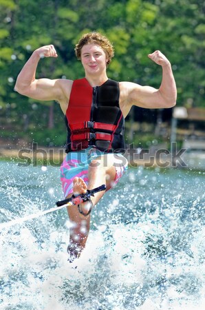 Teenage Boy Trick Skiing Stock photo © 2tun