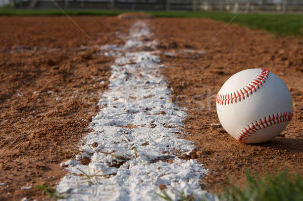 Baseball kredy line piłka gry Zdjęcia stock © 33ft