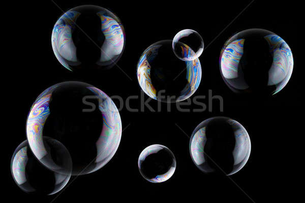 Farbenreich Blasen Vollbild erschossen schwarz Schönheit Stock foto © 350jb