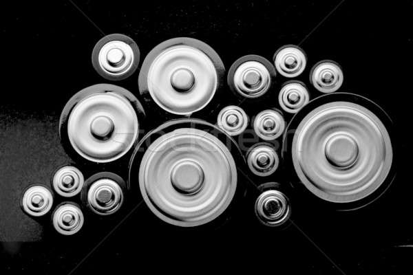 Batterien unterschiedlich Größe Verbraucher erschossen über Stock foto © 350jb