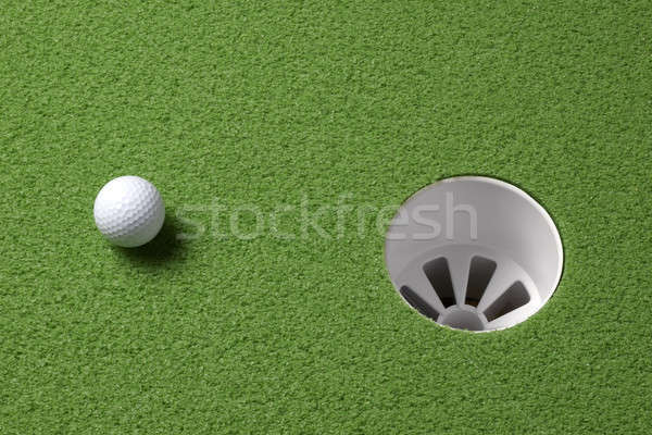 Rövid közelkép lövés golflabda kevés hüvelyk Stock fotó © 350jb
